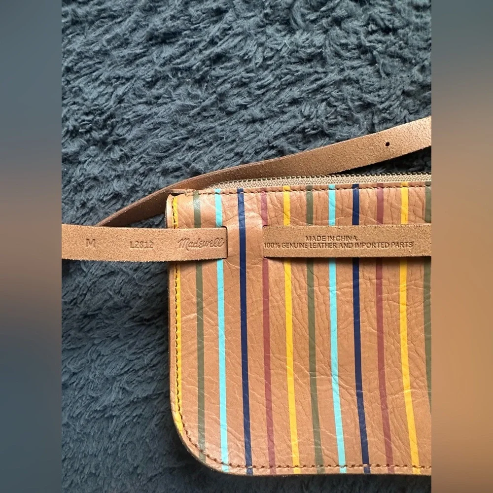 Madewell The Simple Pouch Belt Bag Rainbow Stripe Edition - Picture 2 of 3